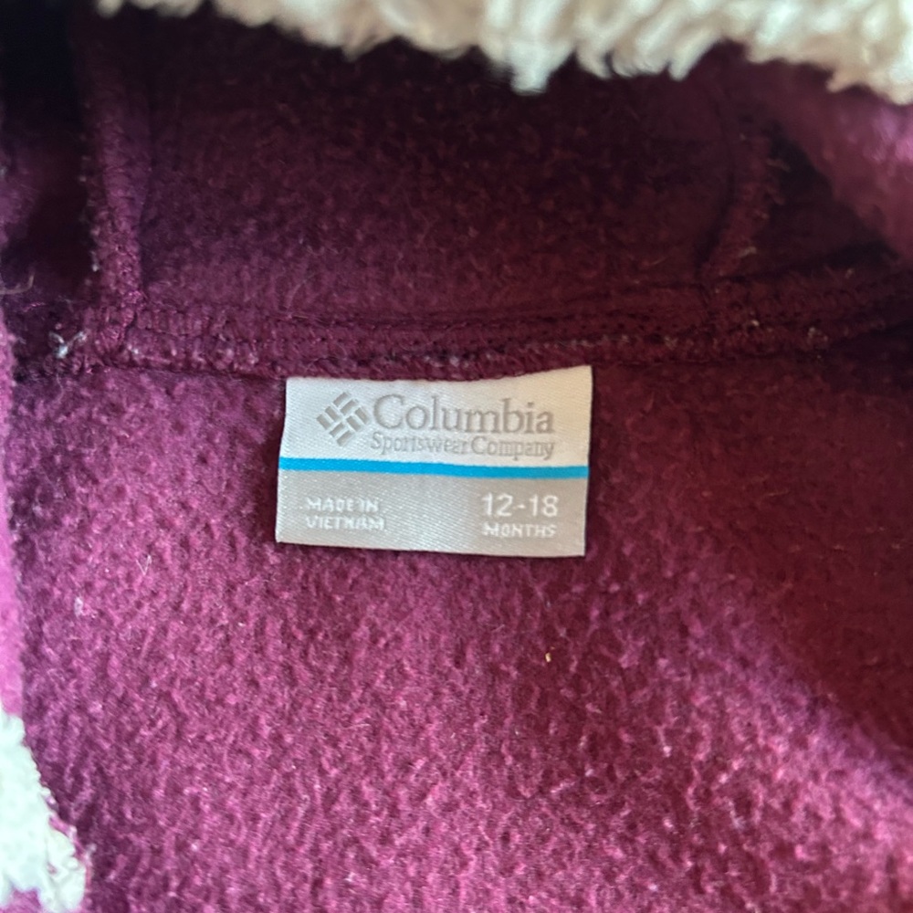 Columbia Maroon Kids One Piece Footie - Picture 4 of 4